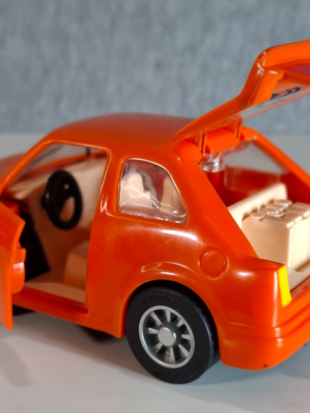 Disney Rare CARS  Orange Cartoon Face Toy Car with Blue Eyes - Picture 4 of 11